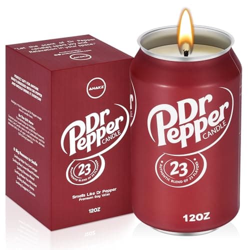 Doctor Pepper Candle - Smells Like the Real Soda - Cute Candles for Cool Gifts - Funny Candles for Any Occasion - Cute Things for Aesthetic Room Decor - Cool Candle for Cool Things - Image 1