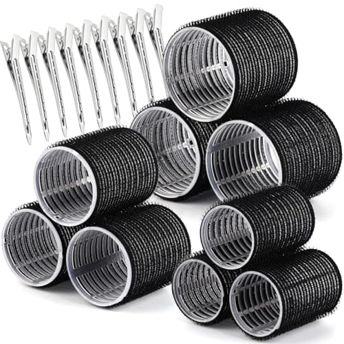 Teenitor 18pcs Hair Rollers Set, 9 Hair Rollers for Women and 9 Hair Clips 3 Sizes Self Grip Hair Rollers (40mm, 50mm, 60mm), Rollers Hair Curlers for Short Medium Long Hair - Image 1