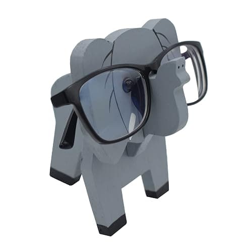 VIPbuy Creative Glasses Holder Stand, 3D Wooden Puzzle Animal Eyeglass Stand Home Office Desk Décor Gift (Elephant) thumbnail 3