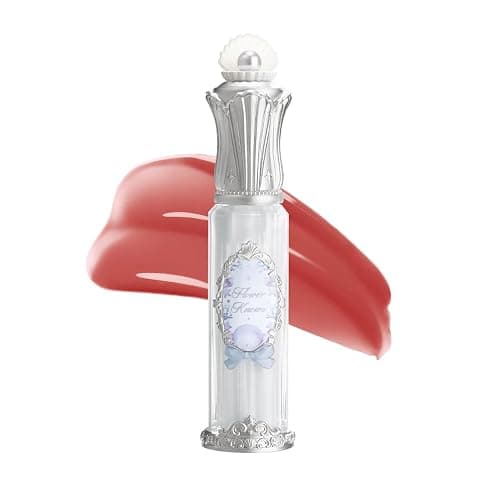 Flower Knows Shell's Jewel Nourishing Lip Glaze,Hydrating Lip Gloss with Hyaluronic,Moisturizing Plumping Oil,Non-Sticky Formula,0.16 fl.oz(P09 Coral Conch) - Image 1