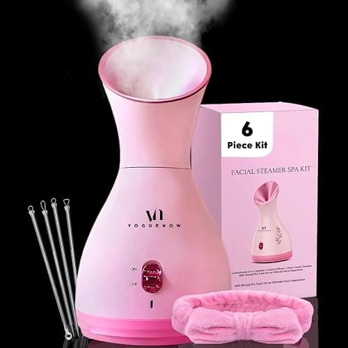 Facial Steamer Spa Kit with Complimentary 6 Skin Care Tools | Face Steamer for Facial Deep Cleaning with Towel Warmer & Humidifier Mode| Self Care Gifts for Women, Spa Gifts, Birthday Gifts for Women - Image 1