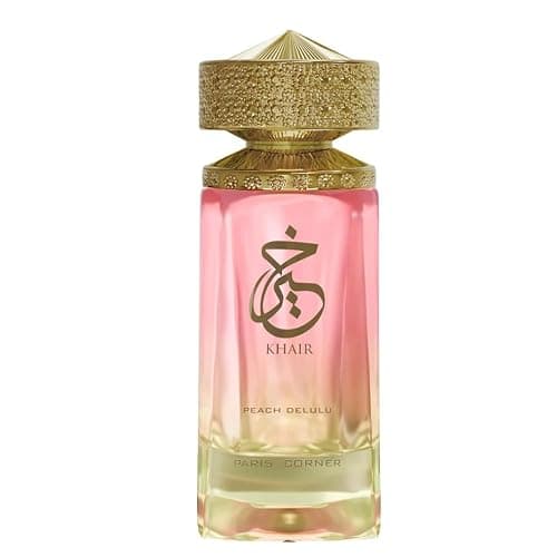 Paris Corner | Khair Peach Delulu Eau de Parfum for Women – 3.4 Fl Oz | Sophisticated Gourmand Perfume with Peach, Nectarine, Guava, Vanilla & Florals | Long Lasting Luxury Fragrance - Image 1