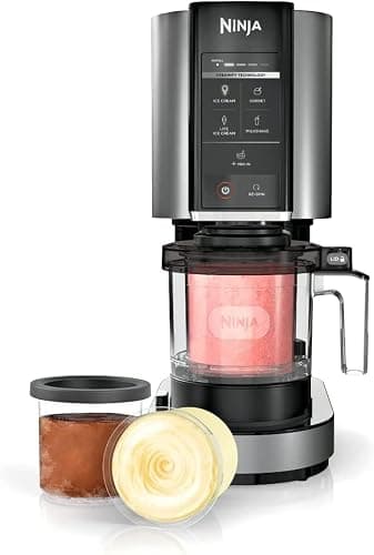 Ninja NC300 CREAMi Ice Cream Maker with (2) Pint Containers & Lids, Silver (Renewed) - Image 1
