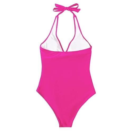 SUUKSESS Women Sexy Tummy Control One Piece Swimsuits Halter Push Up Bathing Suits thumbnail 5