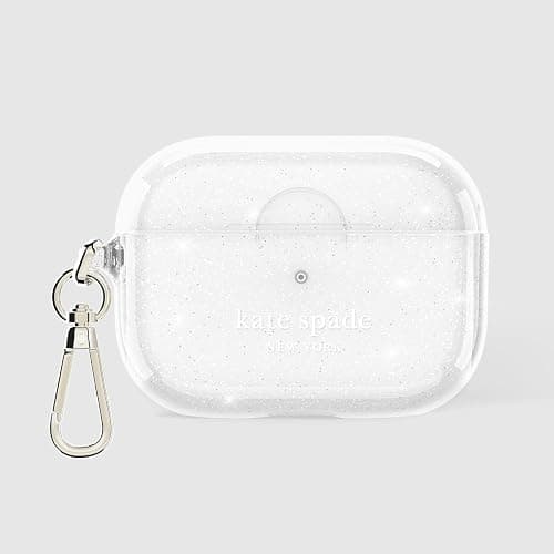 kate spade new york AirPods Pro Protective Case with Keychain Ring -That Sparkle Silver, Compatible with AirPods Pro 2nd / 1st Generation thumbnail 7