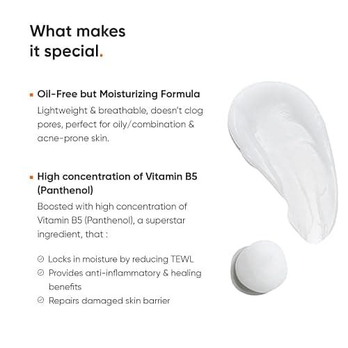 Minimalist Vitamin B5 10% Oil Free Fast Absorbing Lightweight Face Moisturiser Gel For Oily & Acne Prone Skin, 50 g (Pack of 1) thumbnail 6
