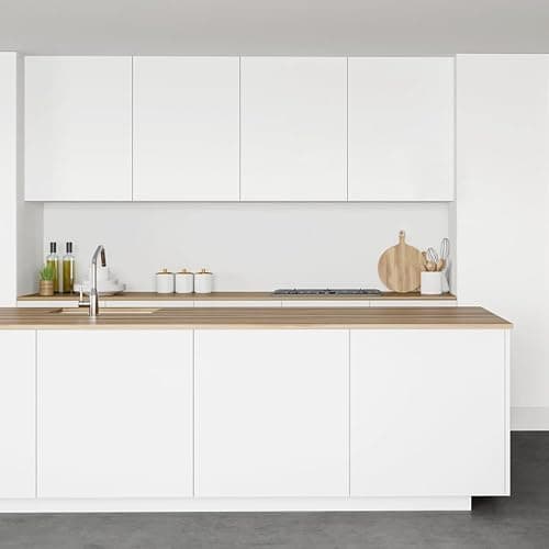 Arthome 17"x120" White Contact Paper, Peel and Stick Matte Wallpaper, Self Adhesive Decorative Vinyl Paper for Countertop, Cabinet, Table, Shelves, Furniture Renovate and Wall Covering Decoration thumbnail 2