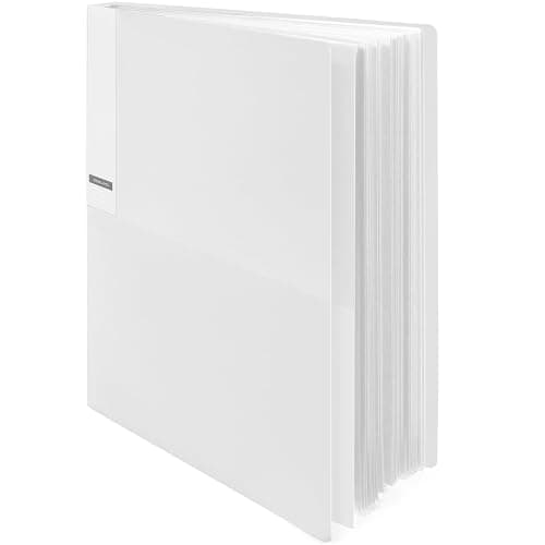 Kokuyo 40-Pocket Binder with Plastic Sleeves (Clear), A4 Art Portfolio Folder with Clear Sheet Protectors. 80 Pages of Presentation Display Book. Japan Import (CTRA-C40T) - Image 1