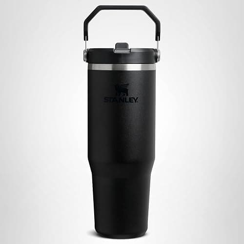 Stanley IceFlow 2.0 Flip Straw Tumbler with Handle 30 oz | Twist On Lid and Flip Up Straw | Leak Resistant Water Bottle | Insulated Stainless Steel | BPA-Free | Black 2.0 thumbnail 6