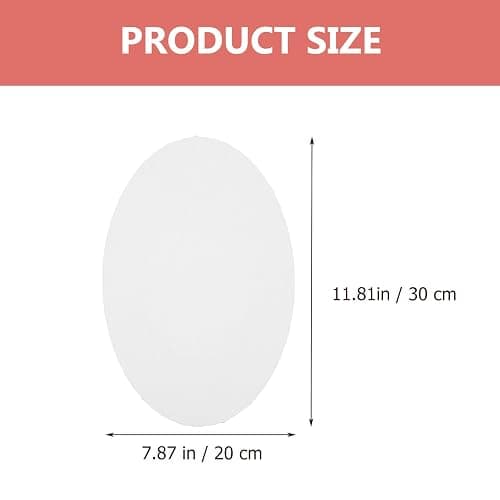 Oval Canvas Frame for Beginners and Artists, White Wood Cloth | Compact Lightweight Board, Stable for DIY Painting or Home Decoration, Easy to Carry and Store thumbnail 3