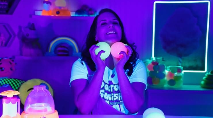 Doctor Squish Squishy Maker Station Neon | DIY Make Your Own Glow in The Dark Squishies Kit | All Inclusive with Glowing Sparkles & Slime Powder | Ages 8 & Up thumbnail 6