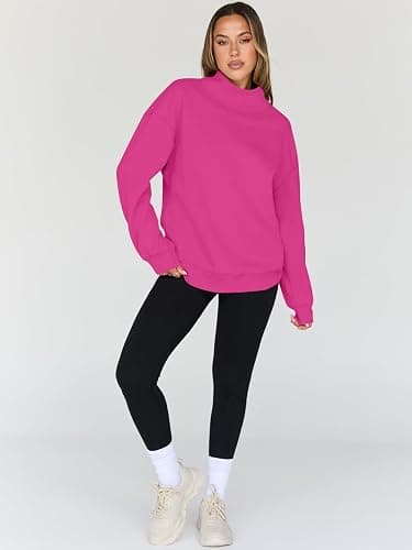 Trendy Queen Womens Oversized Sweatshirts Turtleneck Pullover Long Sleeve Hoodies Tops Fall Fashion Outfits 2025 Clothes thumbnail 5