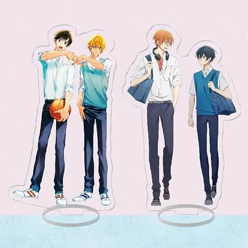 JCvCX 2Pcs Two Boy Figures Standing Figure Creative Gift Toy Figure Acrylic Peripheral Ornaments Collections for Fans, Medium - Image 1