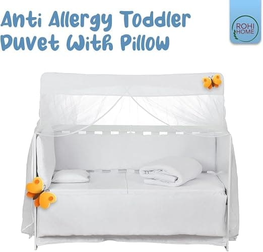Rohi 4.5 tog Cot Bed Duvet and pillow set – Microfibre Anti-Allergy Toddler Duvet & Pillow – Lightweight, Breathable & Ultra Comfy Baby Quilt 120cm x 150cm thumbnail 5
