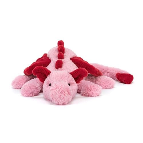 Jellycat Heart Dragon, 20 inches, Large, Pink and Red Plush Toy thumbnail 3