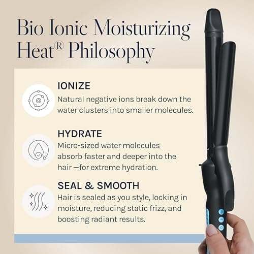 Bio Ionic Long Barrel Styler, 1" Extended Curling Iron with Moisture Heat Technology & NanoIonic MX, Verstatile Curling Wand with Longer Barrel Best for Medium Sized Defined Curls thumbnail 8