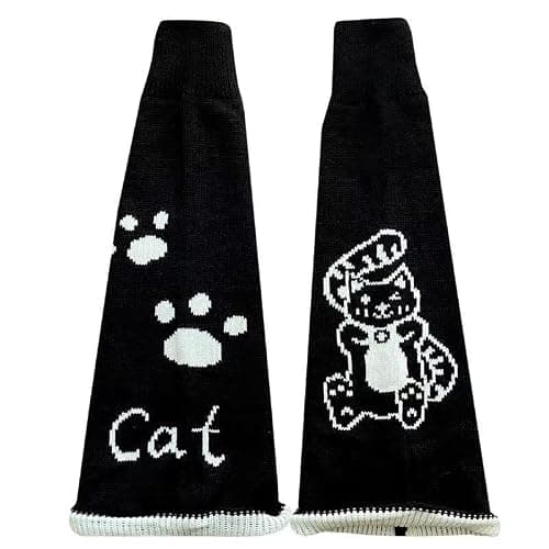 WODECASA Girls Kawaii Leg Warmers Knitted Flared Leg Sleeves Goth Crochet Baggy Cuff Ankle Heap Socks thumbnail 7