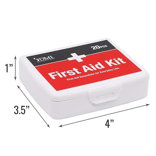 DMI First-Aid Kit, Mini 20-Piece Kit, Small and Compact All-Purpose Use for Minor Cuts and Scrapes, Durable Water-Resistant Case, Convenient and Portable, FSA & HSA Eligible thumbnail 5