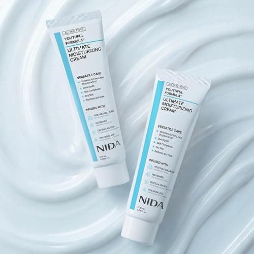 NIDA Youthful Formula™ Ultimate Moisturizing Cream | Centella Asiatica, Niacinamide, Hyaluronic Acid, Collagen | Wrinkles, Fine Lines, Dark Spots, Dry Skin, Redness | 3.38 fl. oz., 100ml (New Formula) thumbnail 6