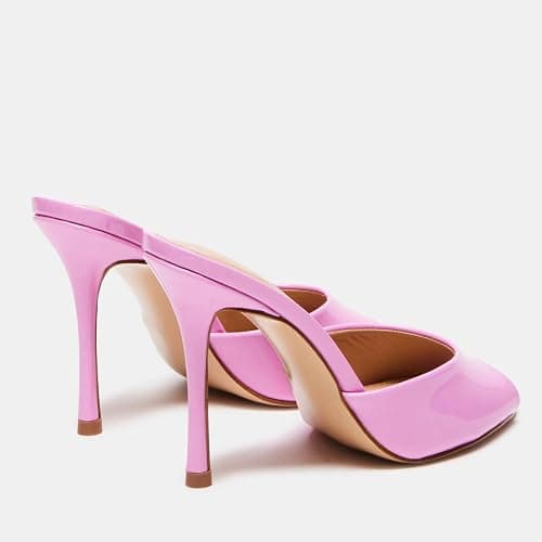 Yishaweiqi Women's Mesh Heeled Sandals Peep Toe Mules Slip on Stiletto High Heels Dress Sexy Slide Sandals thumbnail 6