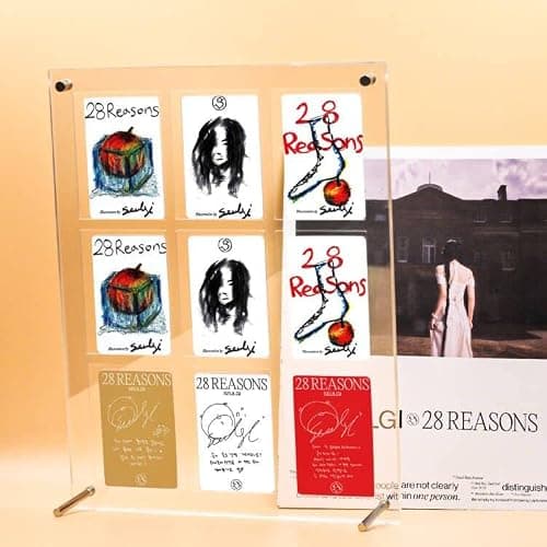 Baskiss Standing Card Holder, Ultra Clear Acrylic Display, 66 x 91 mm Trading Cards Cases Protectors for Kpop Photocard Sports Baseball Basketball Photo Showcase with Screws (9Cards) thumbnail 4