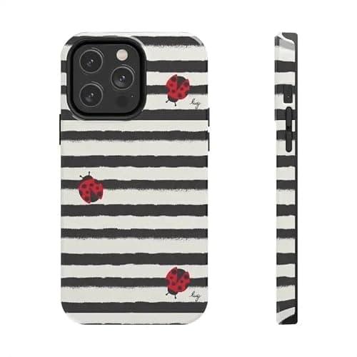 Ch.ICS STRI.pe Lady.Bug P.Hone Case, Gorgeous & Stylish Phone Case for Girl Compatible Multicolor thumbnail 3