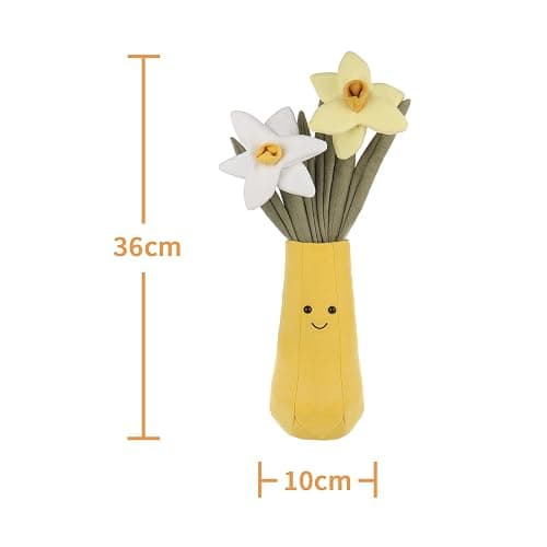 Apricot Lamb Potted Flower Daffodil Narcissus Vase Plant Stuffed Animals thumbnail 3