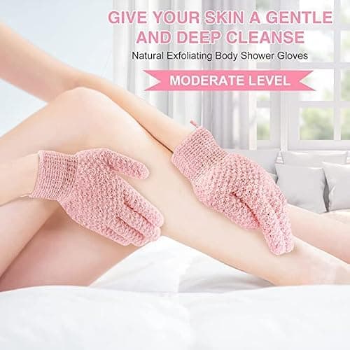 Yiclick Heavy Exfoliating Gloves, Exfoliating Body Scrubber for Bath Shower Exfoliation, Body Scrub Exfoliator for Dead Skin Remover, Exfoliate Sponge Loofah Washcloth Mitt Men Women thumbnail 5