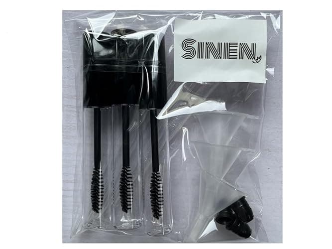 Sinen 3pcs 10ml Empty Mascara Tube Wand Eyelash Cream Container Bottle with 3 Rubber Inserts 3 Funnels 3 Transfer Pipettes thumbnail 7