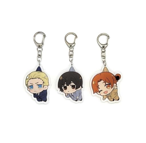 EBTY DREAMS Inc. - Set of 3 Hetalia Axis Powers Acrylic Keychain North Italy, Germany, Japan v3 - Image 1