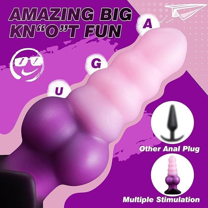 6.3" Large Butt Plug, Dildo Anal Plug with Big Knot, Huge Buttplug Silicone Anal Sex Toys, Anal Monster Dog Dildo, Adult Toy for Men Women thumbnail 3