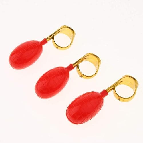 Sluswallow 3Pcs Red Water Squirt Toys Water Spray Ring Tricky Toy Spoof April Fools' Day Tricky Prank Toys, Gags and Practical Joke Toys, Decorations thumbnail 4