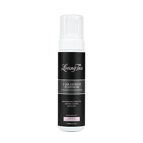 Loving Tan Platinum 2 HR Express Self Tanning Mousse, Darkest Shade Yet - Streak Free, Professional Quality Sunless Tanner- 10+ Applications per Bottle, Cruelty Free, Naturally Derived DHA, 6.7 Fl Oz - Image 1