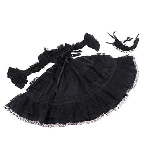 Fenteer 1/3 BJD SD Doll Outfits Lolita Dress Black Princess Dress for Night Lolita