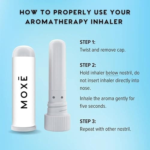 MOXĒ Eucalyptus Essential Oil Nasal Inhaler, Sinus & Congestion Relief, Daily Relaxation, Stress Relief, Therapeutic No-Mess Aromatherapy, Pure and Natural, Made in USA (3 Pack) packaging may vary thumbnail 8