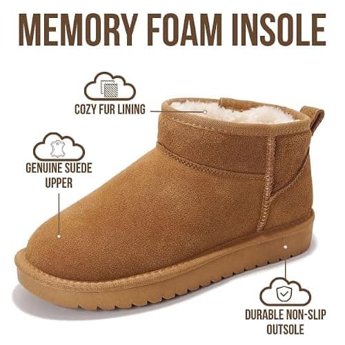 Project Cloud 100% Genuine Leather Ankle Boots for Women - Water Resistant with Memory Foam Insole Winter Boots for Women - Trending Shoes & Comfortable Women's Ankle Boots (Hippy) thumbnail 2