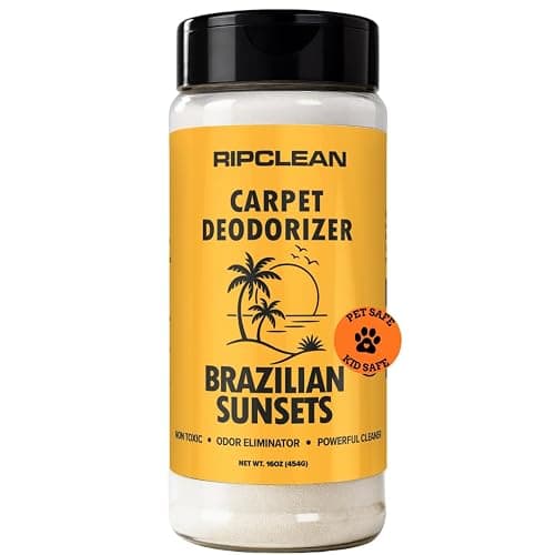 Ripclean Carpet Deodorizer & Freshener Cleaning Powder, Odor Eliminator for Strong Odors & Homes w/Pets, Safe around Kids & Pets, Use on Carpet, Rugs, Upholstery & More (16 Ounce, Lemon) - Image 1