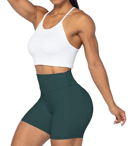 Sunzel No Front Seam High Waist Biker Shorts for Women, Squat Proof Yoga Workout Gym Bike Shorts thumbnail 6