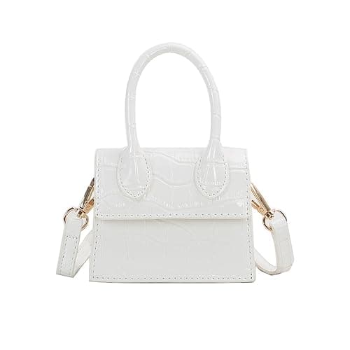 Wshads Mini-Tragetasche für Damen, Umhängetasche aus PU-Leder, abnehmbarer/verstellbarer Schultergurt, Clutch mit Krokodilmuster, kleine Größe - Image 1