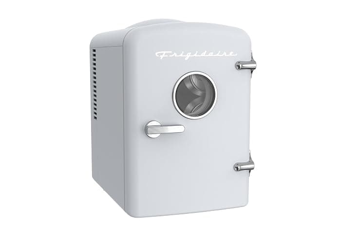 Frigidaire EFMIS171 Retro Mini Portable Personal Fridge - Ideal for Home, Office or Dorm - Includes Carrying Handle, AC/DC Wall/Car Charger (White) thumbnail 3
