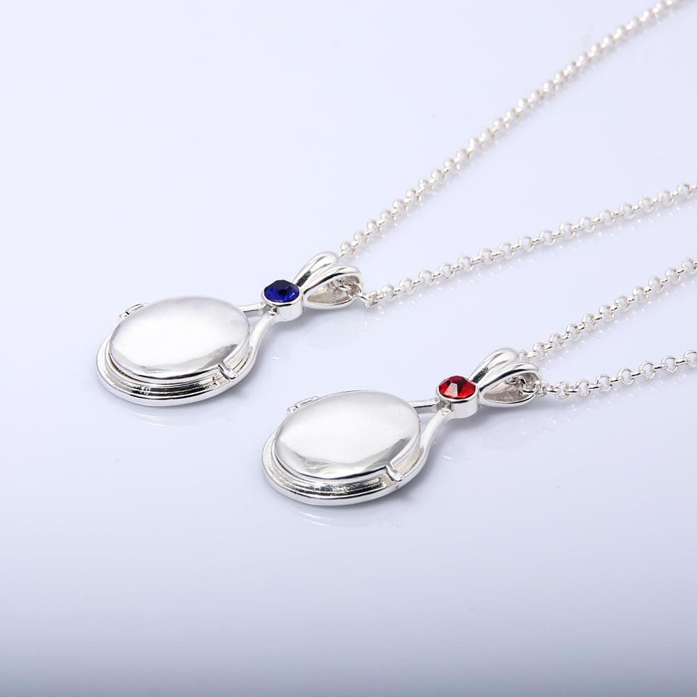 Mermaid Locket Necklace Silver Stainless Steel H2O Mermaid Pendant Jewelry Necklaces 3pcs Set Gift For Women Girls thumbnail 5