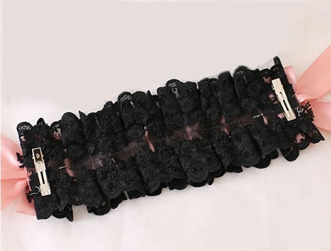 TTYAO REII Women's Lolita Headband Black Lace Maid Hairband Hair Accessories Girls Gothic Headdress for Cosplay Costume Party thumbnail 4