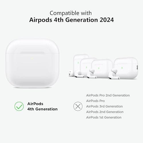 Aircawin for Airpods 4 Case Clear 2024,Full Protective Skin for Airpods 4th Generation Case Cover,Soft Transparent Shockproof TPU Protector for Airpods 4 Gen Cover with Keychain-Crystal thumbnail 2