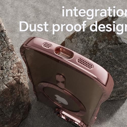 UEEBAI Magnetic for iPhone 16 Pro Max Case, Cute Cover Compatible with MagSafe, 2025 Transparent Clear Wave Design Wavy Frame Matte Phone Case, Pink thumbnail 5