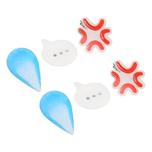 6PCS Cute Clips Funny Shaped Sweat Droplet Side Clips Droplet Pins for Daily Wear Party Accessories thumbnail 2