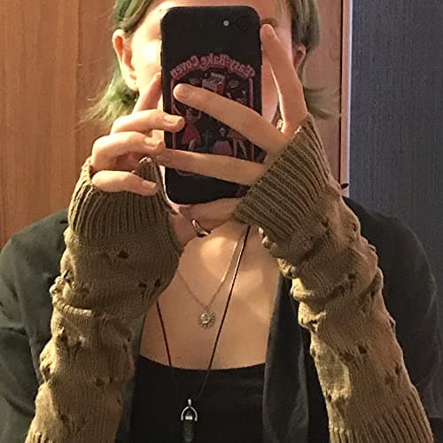 Fairy Grunge Accessories: Ripped & Crochet Gloves - Grunge Aesthetic thumbnail 2