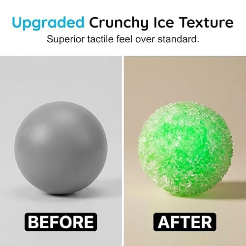 Crunchy Squishy Stress Ball for Adults, 2027 Squishy Ball Sensory Textured Memory Gel Fidget Toys Hand Exercises, Ice Squishies Squeeze Ball (Blue) thumbnail 3