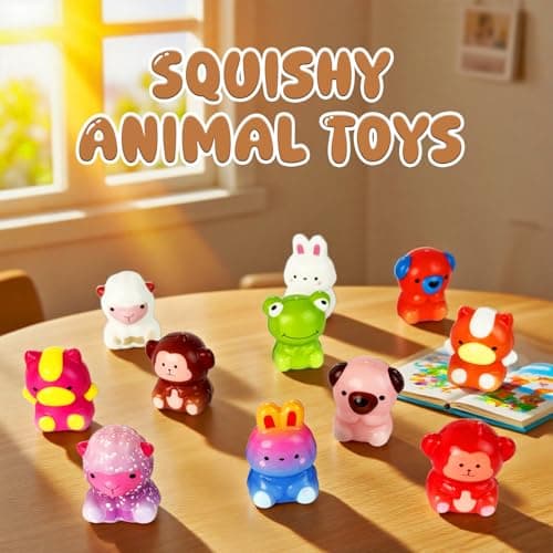 24PCS Animal Squishy Toys, Slow Rising Squishy Stress Fidget Toys,Squishies Party Favors for Kids, Treasure Chest Prizes, Classroom Prizes for Boys Girls thumbnail 3