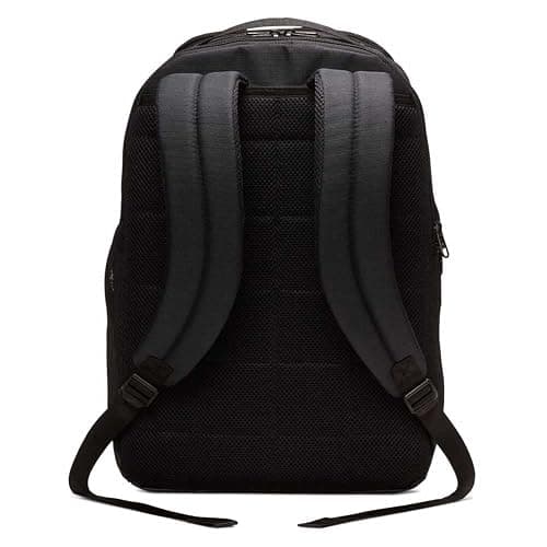 Nike Brasilia Medium Training Backpack for Women and Men with Secure Storage & Water Resistant Coating, Black/Black/White thumbnail 2