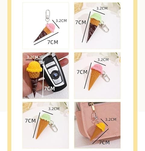 HSYHERE Men Women Creative Interesting Novelty Stylish Mini Simulated Food Orange Shrimp Keychain Key-ring Pendant thumbnail 5